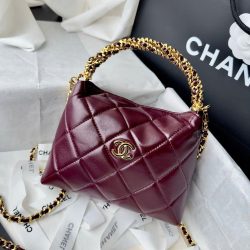 Túi Xách Nữ Chanel Siêu Cấp Màu Đỏ Quai Tết 19cm (2)