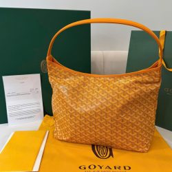 Túi Xách Nữ Goyard Boheme Hobo Rep Cao Cấp Da Bê Màu Vàng 27x43x14cm (2)