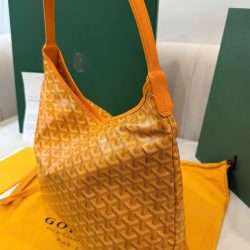 Túi Xách Nữ Goyard Boheme Hobo Rep Cao Cấp Da Bê Màu Vàng 27x43x14cm (2)