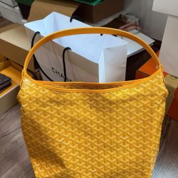 Túi Xách Nữ Goyard Boheme Hobo Rep Cao Cấp Da Bê Màu Vàng 27x43x14cm (2)