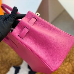 Túi Xách Nữ Hermes Birkin Replica 11 Da Togo Màu Hồng Nhập Khẩu 30cm (2)