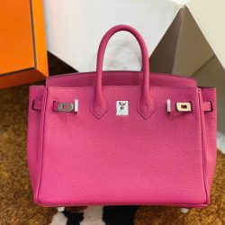 Túi Xách Nữ Hermes Birkin Replica 11 Da Togo Màu Hồng Nhập Khẩu 30cm (2)