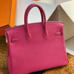 Túi Xách Nữ Hermes Birkin Replica 11 Da Togo Màu Hồng Nhập Khẩu 30cm (2)