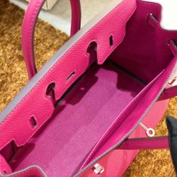 Túi Xách Nữ Hermes Birkin Replica 11 Da Togo Màu Hồng Nhập Khẩu 30cm (2)