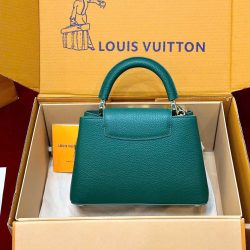 Túi Xách Nữ Siêu Cấp Louis Vuitton LV Capucines Màu Xanh Lá Cây 27cm (2)