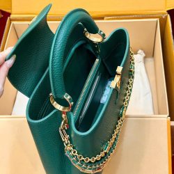 Túi Xách Nữ Siêu Cấp Louis Vuitton LV Capucines Màu Xanh Lá Cây 27cm (2)