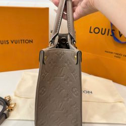 Túi Xách louis Vuitton OnTheGo MM Siêu Cấp Da Bò Màu Xám Tourterelle 35x27x14cm (2)