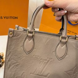 Túi Xách louis Vuitton OnTheGo MM Siêu Cấp Da Bò Màu Xám Tourterelle 35x27x14cm (2)