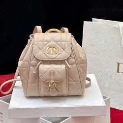 Ba Lô Dior Caro Mini Màu Hồng Nhạt Siêu Cấp 18cm (2)