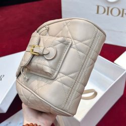 Ba Lô Dior Caro Mini Màu Hồng Nhạt Siêu Cấp 18cm (2)