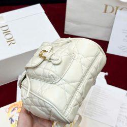 Ba Lô Nữ Dior Caro Mini Màu Trắng Siêu Cấp 18cm (2)