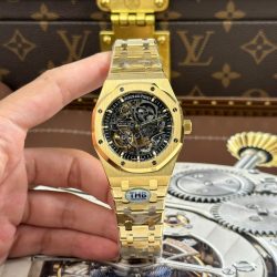 Đồng Hồ Audemars Piguet Replica 11 Royal Oak Openworked 15407 Mạ Vàng Mặt Lộ Cơ Xưởng THB 41mm (2)