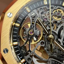 Đồng Hồ Audemars Piguet Replica 11 Royal Oak Openworked 15407 Mạ Vàng Mặt Lộ Cơ Xưởng THB 41mm (2)