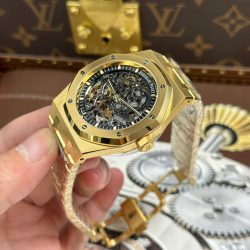 Đồng Hồ Audemars Piguet Replica 11 Royal Oak Openworked 15407 Mạ Vàng Mặt Lộ Cơ Xưởng THB 41mm (2)