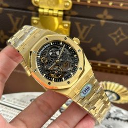 Đồng Hồ Audemars Piguet Replica 11 Royal Oak Openworked 15407 Mạ Vàng Mặt Lộ Cơ Xưởng THB 41mm (2)
