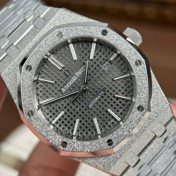 Đồng Hồ Audemars Piguet Royal Oak 15410 Frosted Replica 11 Mặt Xám Máy Cơ Thụy Sỹ Nhà Máy APS 41mm (2)