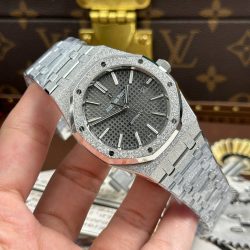 Đồng Hồ Audemars Piguet Royal Oak 15410 Frosted Replica 11 Mặt Xám Máy Cơ Thụy Sỹ Nhà Máy APS 41mm (2)
