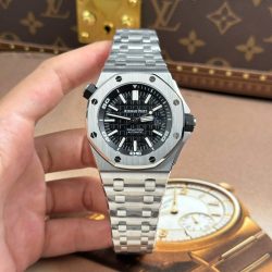 Đồng Hồ Audemars Piguet Royal Oak Offshore Diver 15710 Rep 11 Mặt Đen Dây Kim Loại Xưởng APS 42mm (2)