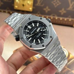 Đồng Hồ Audemars Piguet Royal Oak Offshore Diver 15710 Rep 11 Mặt Đen Dây Kim Loại Xưởng APS 42mm (2)
