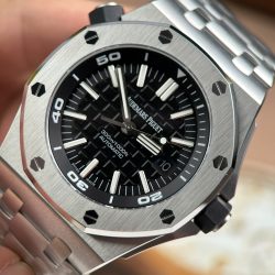 Đồng Hồ Audemars Piguet Royal Oak Offshore Diver 15710 Rep 11 Mặt Đen Dây Kim Loại Xưởng APS 42mm (2)