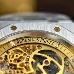 Đồng Hồ Audemars Piguet Royal Oak Openworked 15407 Replica 11 Mặt Lộ Cơ Màu Vàng Xưởng THB 41mm (2)