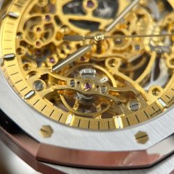 Đồng Hồ Audemars Piguet Royal Oak Openworked 15407 Replica 11 Mặt Lộ Cơ Màu Vàng Xưởng THB 41mm (2)