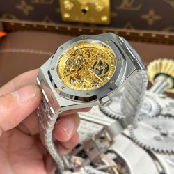 Đồng Hồ Audemars Piguet Royal Oak Openworked 15407 Replica 11 Mặt Lộ Cơ Màu Vàng Xưởng THB 41mm (2)
