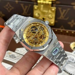 Đồng Hồ Audemars Piguet Royal Oak Openworked 15407 Replica 11 Mặt Lộ Cơ Màu Vàng Xưởng THB 41mm (2)