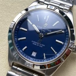 Đồng Hồ Breitling Chronomat Automatic A10380101C1A1 Replica 11 Mặt Xanh Dương Dây Kim Loại 36mm (9)