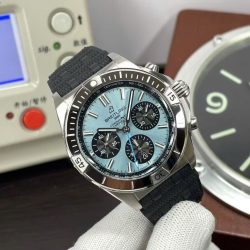 Đồng Hồ Breitling Super Chronomat B01 Mặt Xanh Băng Replica Cao Cấp Nhất