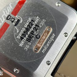 Đồng Hồ Cartier Santos Dumont Extra-Large Model Replica 11 Demi Vàng Hồng Dây Da Xưởng F1 46,6x33,9mm (2)