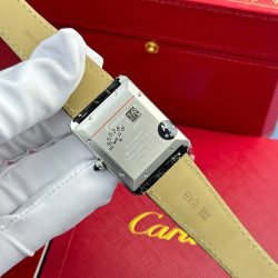 Đồng Hồ Cartier Tank Must Extra-Large Model Rep Cao Cấp Mặt Trắng Dây Da Xưởng AF 31x41mm (2)