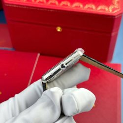 Đồng Hồ Cartier Tank Must Extra-Large Model Rep Cao Cấp Mặt Trắng Dây Da Xưởng AF 31x41mm (2)