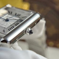 Đồng Hồ Cartier Tank Must Extra-Large Model Replica 11 Mặt Trắng Dây Kim Loại Xưởng AF 31x41mm (2)