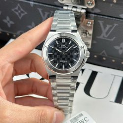 Đồng Hồ IWC Ingenieur Replica 11 Mặt Số Đen Máy Thuỵ Sỹ Nhà Máy V7 40mm (5)