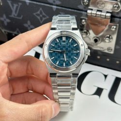 Đồng Hồ IWC Ingenieur Replica 11 Mặt Xanh Nhạt Máy Cơ Tự Động Xưởng V7 40mm (1)