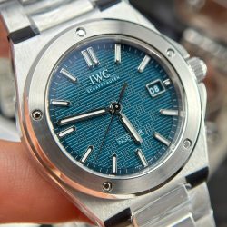 Đồng Hồ IWC Ingenieur Replica 11 Mặt Xanh Nhạt Máy Cơ Tự Động Xưởng V7 40mm (1)