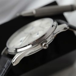 Đồng Hồ Jaeger LeCoultre Replica 11 Master Ultra Thin Power Reserve Mặt Bạc Dây Da Xưởng ZF 39mm (2)
