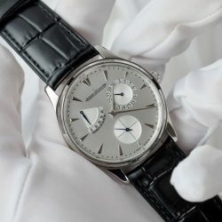 Đồng Hồ Jaeger LeCoultre Replica 11 Master Ultra Thin Power Reserve Mặt Bạc Dây Da Xưởng ZF 39mm (2)
