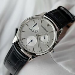 Đồng Hồ Jaeger LeCoultre Replica 11 Master Ultra Thin Power Reserve Mặt Bạc Dây Da Xưởng ZF 39mm (2)