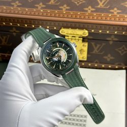 Đồng Hồ Omega Aqua Terra Worldtimer Replica 11 Màu Xanh Lá Cây Dây Cao Su Xưởng VS 43mm (2)