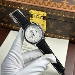 Đồng Hồ Omega Rep 11 Speedmaster Apollo 13 Silver Snoopy Cơ Cót Tay Xưởng OM 42mm (2)