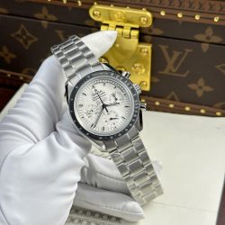 Đồng Hồ Omega Replica 11 Speedmaster Apollo 13 Silver Snoopy Dây Kim Loại Xưởng OM 42mm (2)