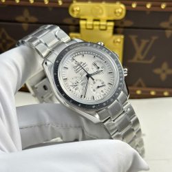 Đồng Hồ Omega Replica 11 Speedmaster Apollo 13 Silver Snoopy Dây Kim Loại Xưởng OM 42mm (2)