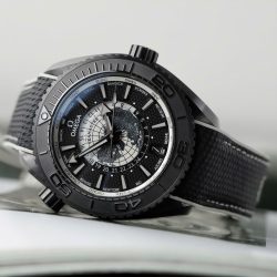 Đồng Hồ Omega Seamaster Planet Ocean Worldtimer Replica 11 Vỏ Gốm Đen Xưởng VS 45 (2)
