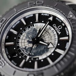 Đồng Hồ Omega Seamaster Planet Ocean Worldtimer Replica 11 Vỏ Gốm Đen Xưởng VS 45 (2)