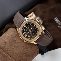 Đồng Hồ Patek Philippe Aquanaut 5164R Replica 11 Mặt Nâu Dây Cao Su Xưởng PPF 40 (2)