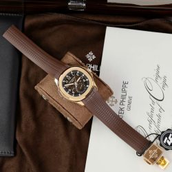Đồng Hồ Patek Philippe Aquanaut 5164R Replica 11 Mặt Nâu Dây Cao Su Xưởng PPF 40 (2)