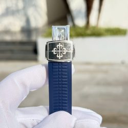 Đồng Hồ Patek Philippe Aquanaut 5168 Rep 11 Mặt Xanh Blue Máy Khắc Nhà Máy BBF 42,2mm (2)