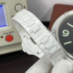 Đồng Hồ Patek Philippe Nautilus 5711 Chế Tác Vỏ Gốm Trắng Cao Cấp Nhất 40mm (8)